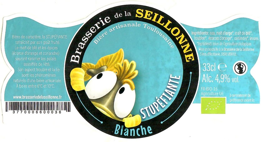 Etiquette BRASSERIE DE LA SEILLONNE 39