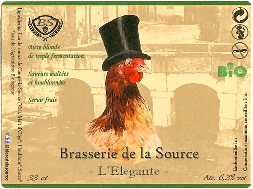 Etiquette BRASSERIE DE LA SOURCE 83 01