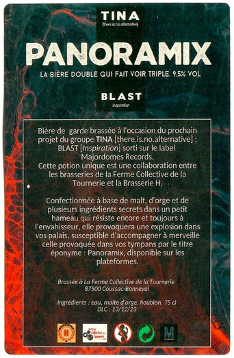 Etiquette BRASSERIE DE LA TOURNERIE 13B