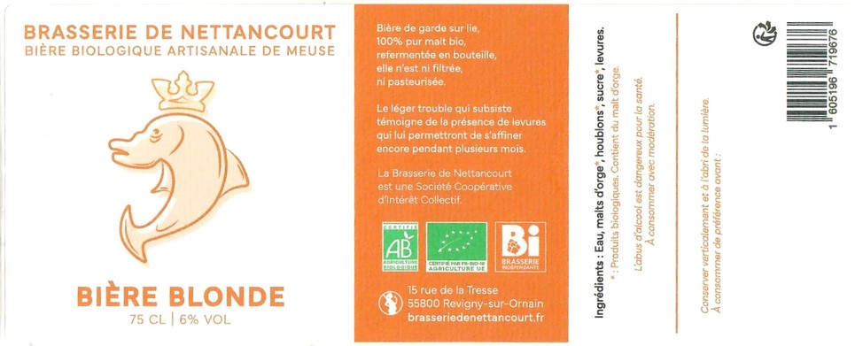 Etiquette BRASSERIE DE NETTANCOURT 10