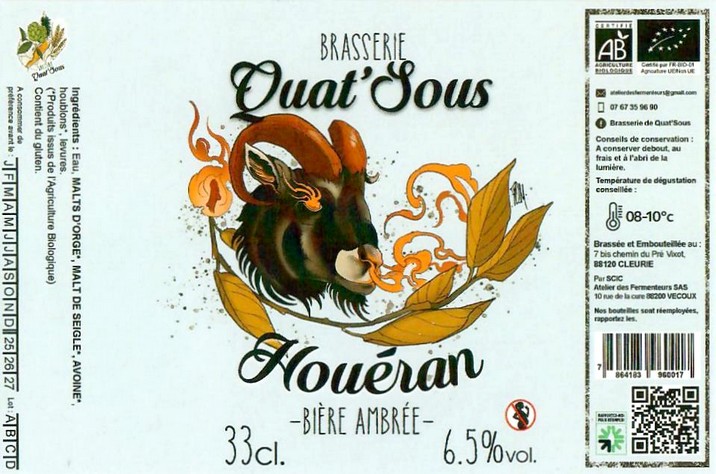 Etiquette BRASSERIE DE QUAT'SOUS 22