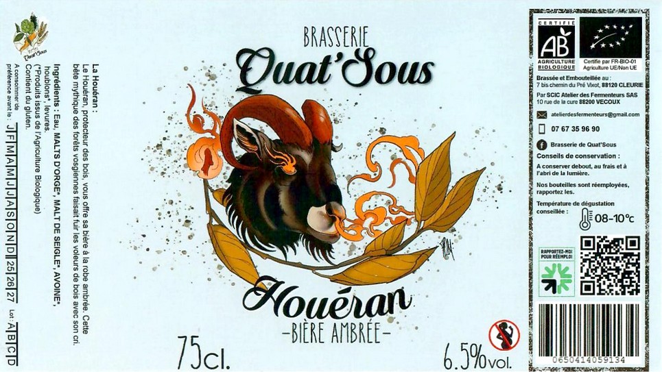 Etiquette BRASSERIE DE QUAT'SOUS 23