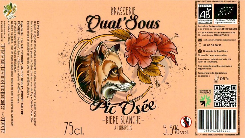 Etiquette BRASSERIE DE QUAT'SOUS 24