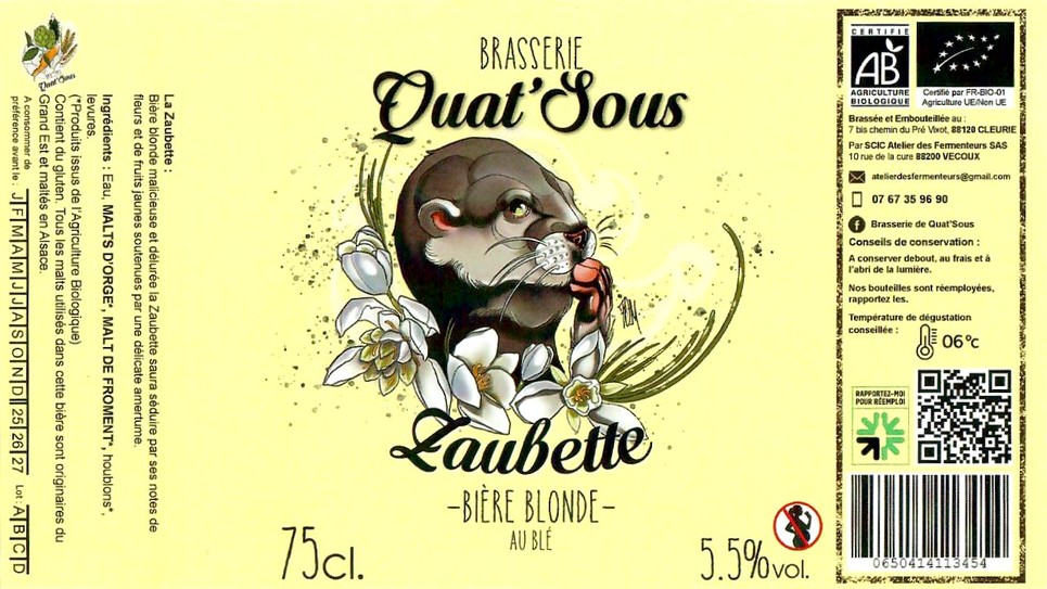 Etiquette BRASSERIE DE QUAT'SOUS 25