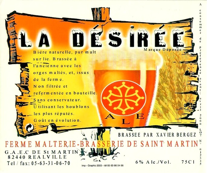 Etiquette BRASSERIE DE SAINT MARTIN 04