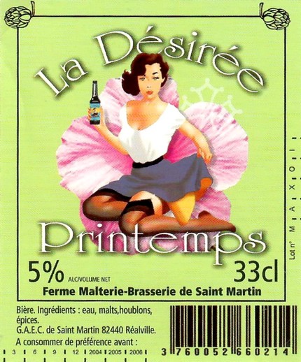 Etiquette BRASSERIE DE SAINT MARTIN 10