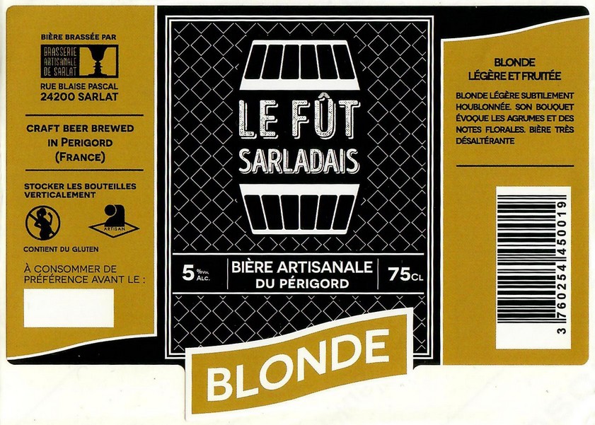 Etiquette BRASSERIE DE SARLAT 46