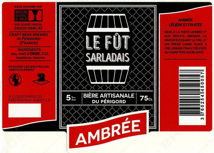 Etiquette BRASSERIE DE SARLAT 47