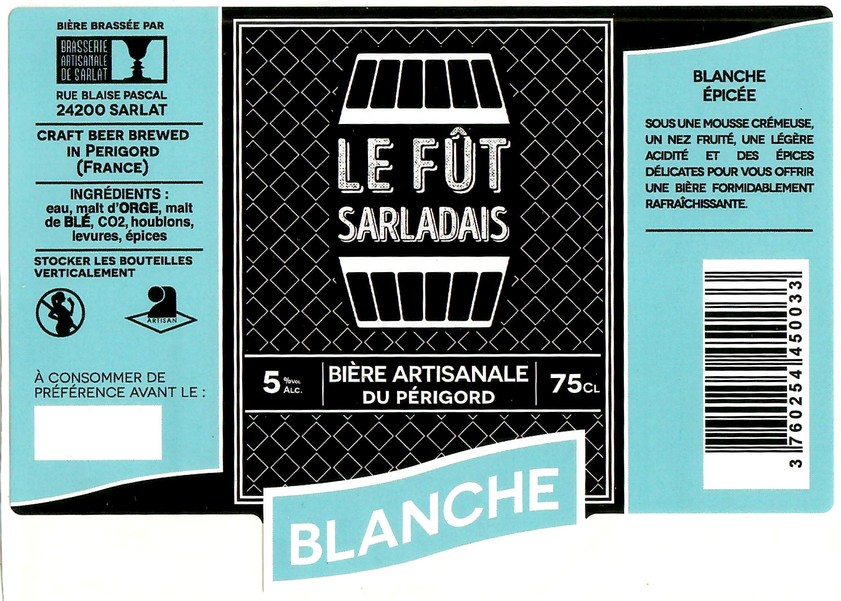 Etiquette BRASSERIE DE SARLAT 50