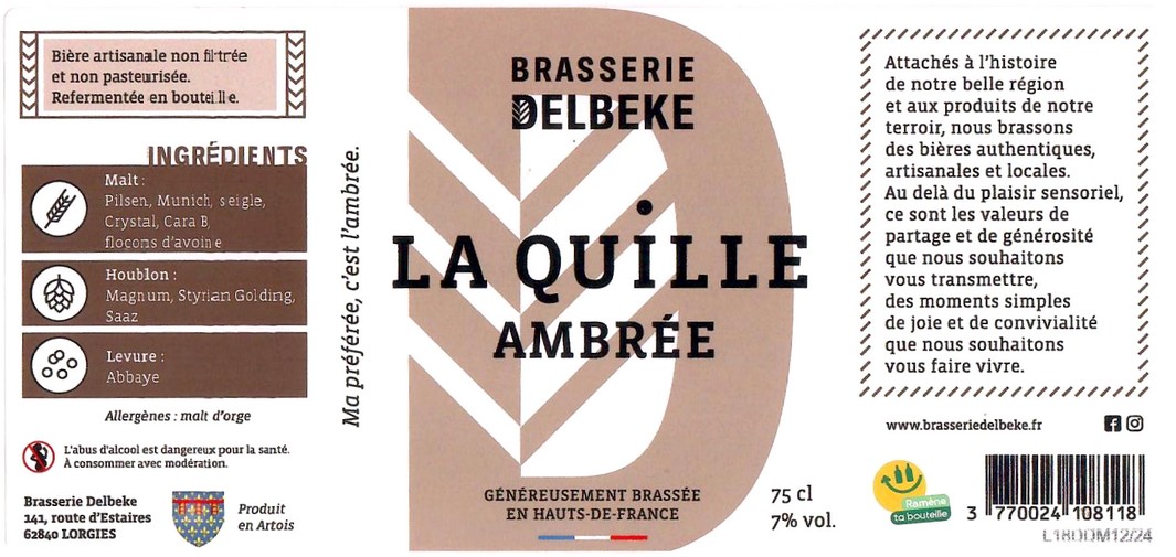 Etiquette BRASSERIE DELBEKE 05