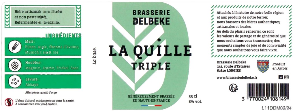 Etiquette BRASSERIE DELBEKE 07
