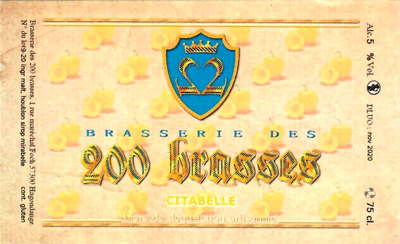 Etiquette BRASSERIE DES 200 BRASSES 16