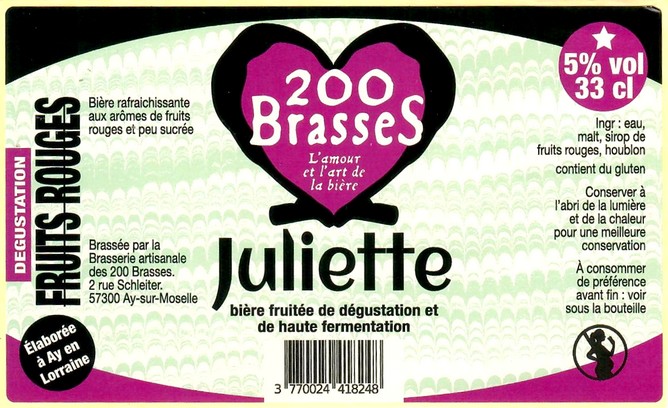 Etiquette BRASSERIE DES 200 BRASSES 19