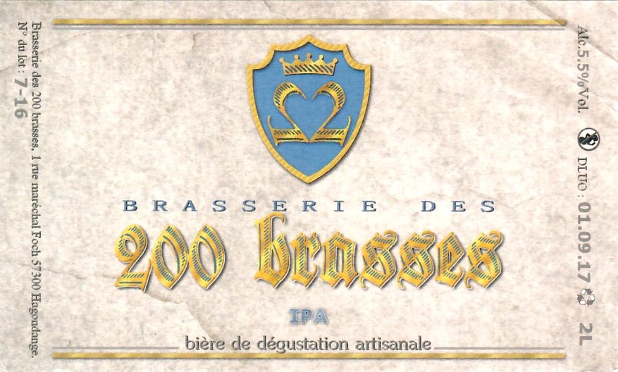 Etiquette BRASSERIE DES 200 BRASSES 26