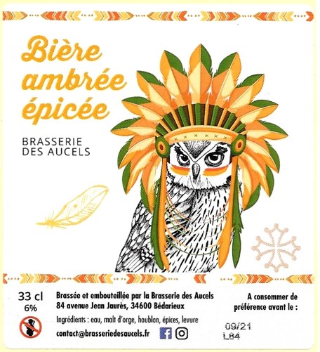 etiquette BRASSERIE DES AUCELS 18