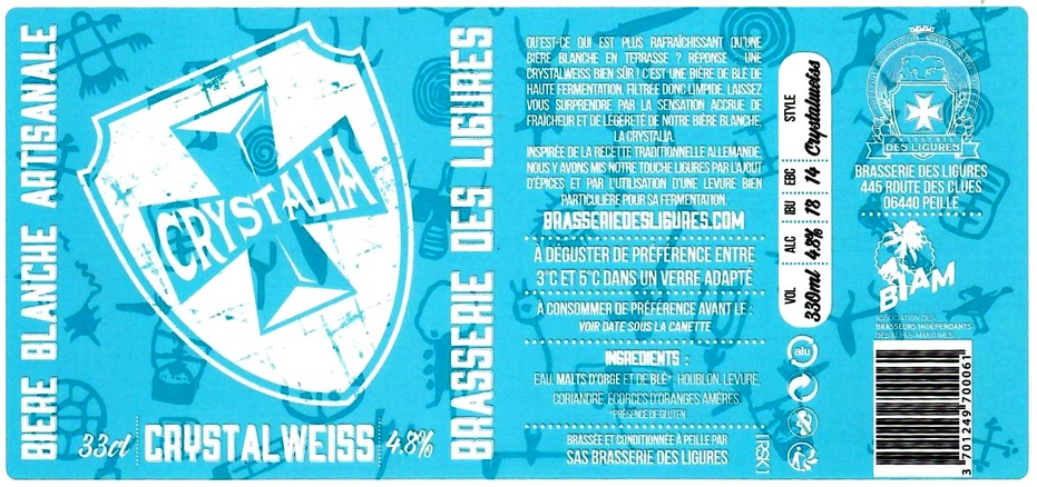 etiquette BRASSERIE DES LIGURES 09