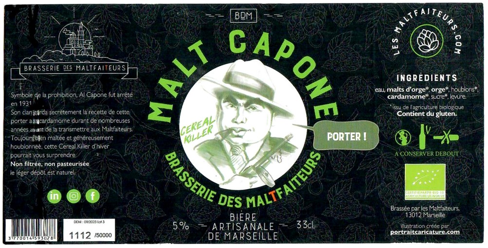 Etiquette BRASSERIE DES MALTFAITEURS 03