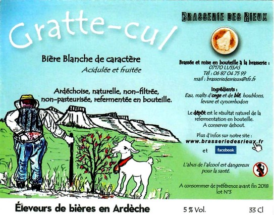 etiquette BRASSERIE DES RIEUX 17