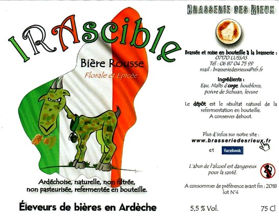 etiquette BRASSERIE DES RIEUX 19