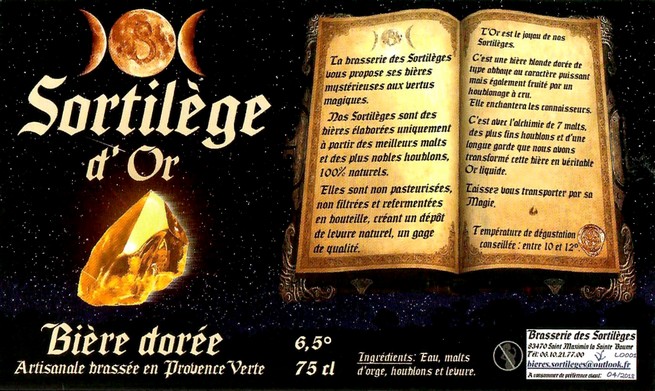 Etiquette BRASSERIE DES SORTILEGES 02