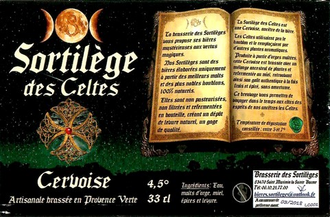 Etiquette BRASSERIE DES SORTILEGES 06
