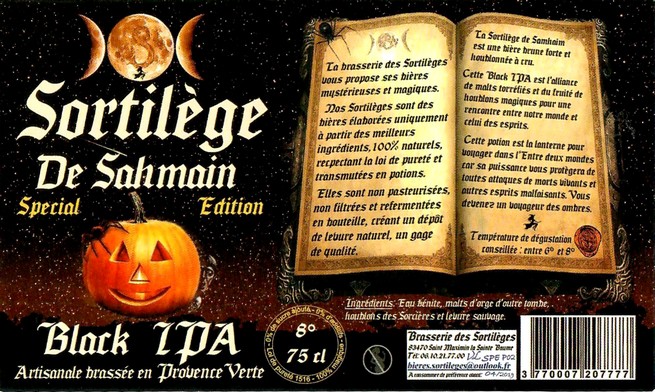 Etiquette BRASSERIE DES SORTILEGES 11