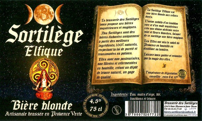 Etiquette BRASSERIE DES SORTILEGES 12
