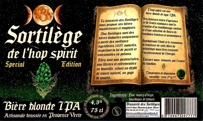 Etiquette BRASSERIE DES SORTILEGES 13