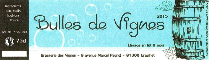Etiquette BRASSERIE DES VIGNES 24