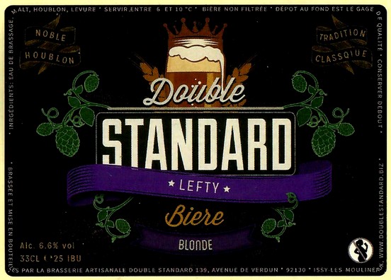 Etiquette BRASSERIE DOUBLE STANDARD 01