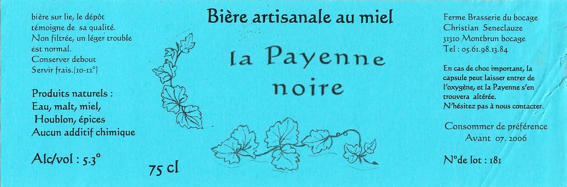 Etiquette BRASSERIE DU BOCAGE 31 48