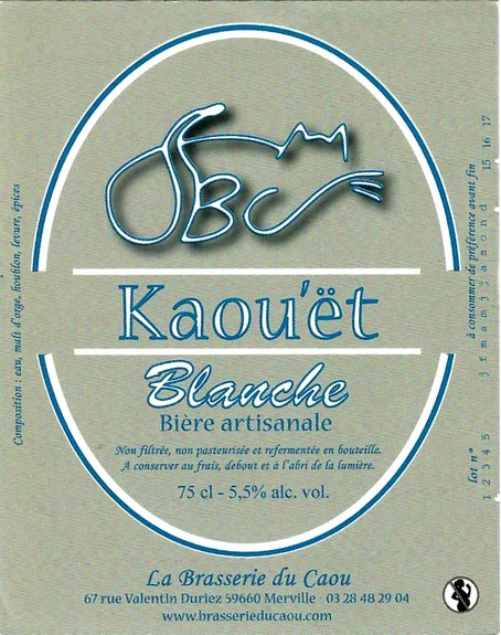 etiquette BRASSERIE DU CAOU 106