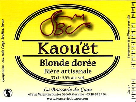 etiquette BRASSERIE DU CAOU 18