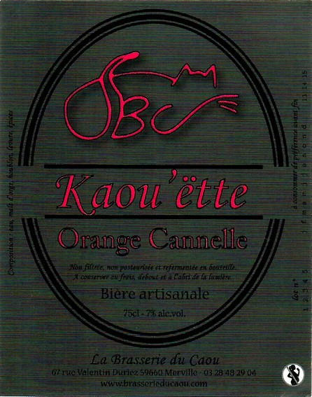 etiquette BRASSERIE DU CAOU 74