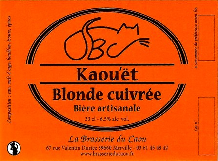 etiquette BRASSERIE DU CAOU 77