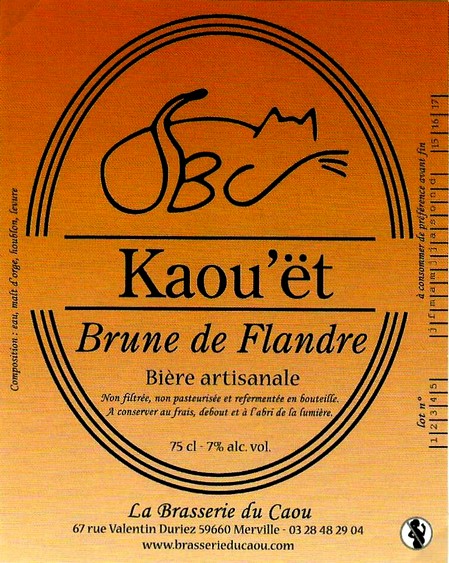 etiquette BRASSERIE DU CAOU 88