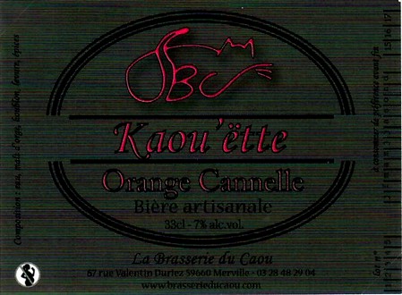 etiquette BRASSERIE DU CAOU 91