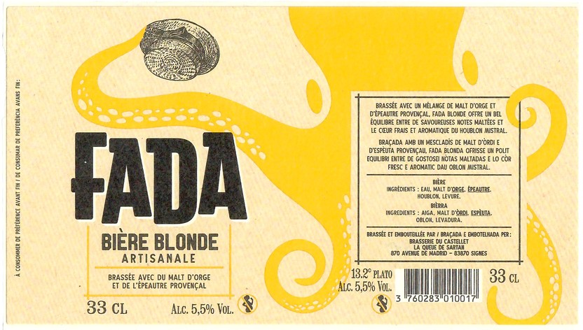 Etiquette  BRASSERIE DU CASTELLET 08