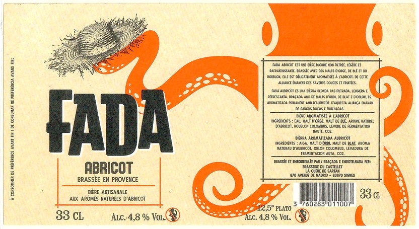 Etiquette BRASSERIE DU CASTELLET 09