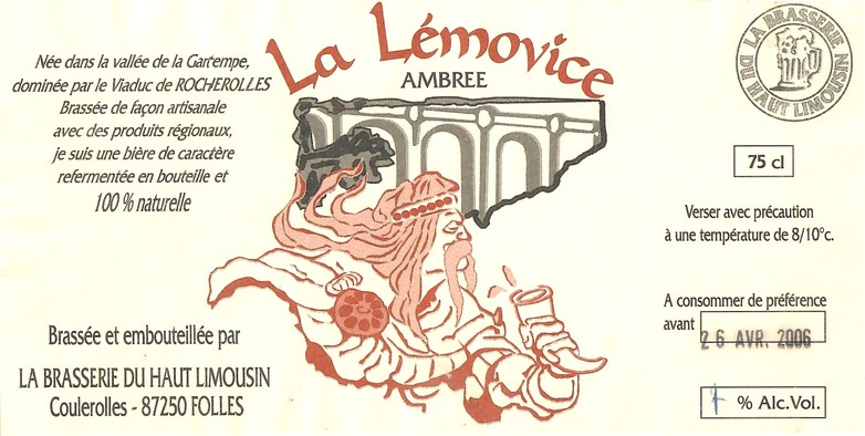 Etiquette BRASSERIE DU HAUT LIMOUSIN 02