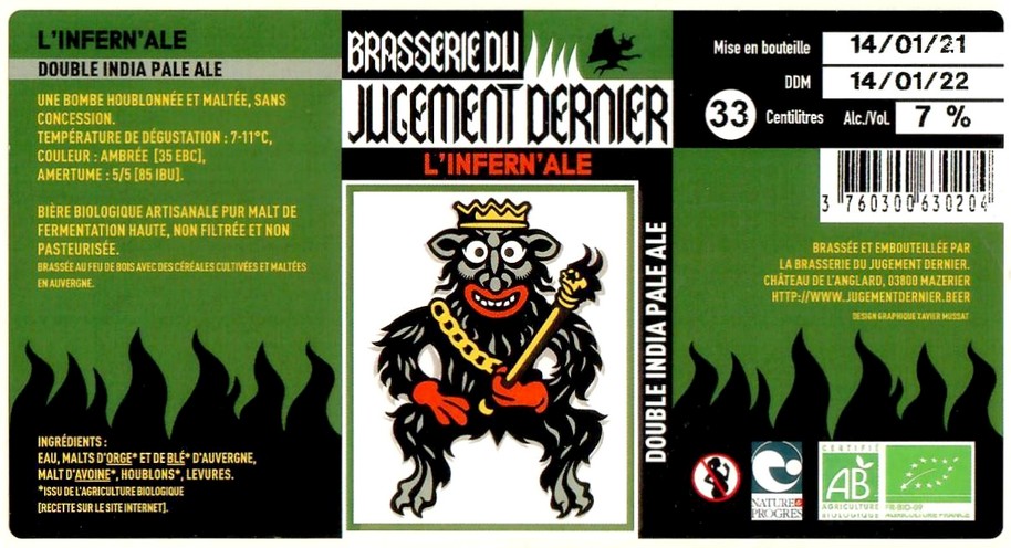 Etiquette BRASSERIE DU JUGEMENT DERNIER 19