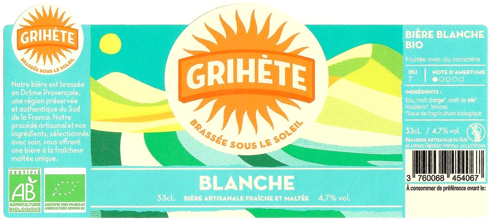 Etiquette BRASSERIE DU SUD 25