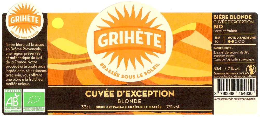 Etiquette BRASSERIE DU SUD 27
