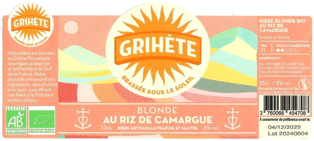 Etiquette BRASSERIE DU SUD 28