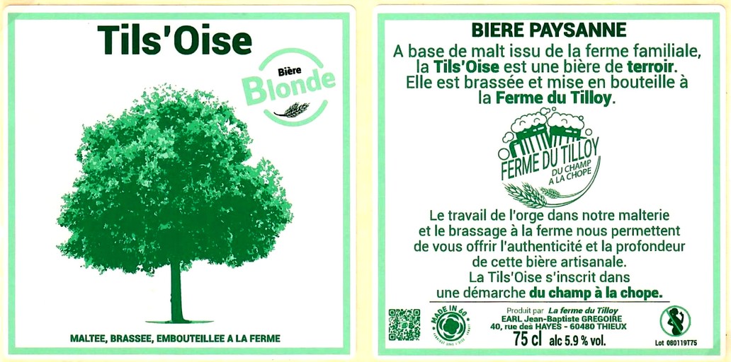 etiquette BRASSERIE DU TILLOY 04