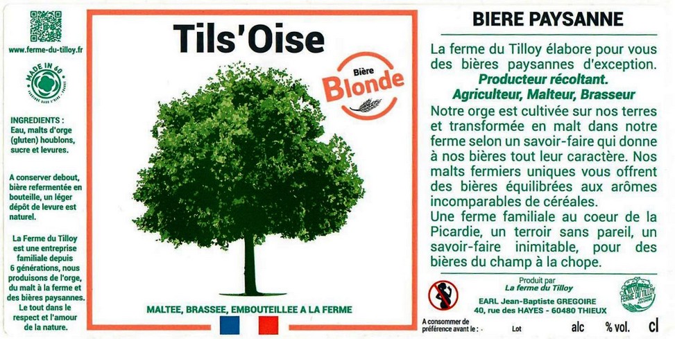 Etiquette BRASSERIE DU TILLOY 07