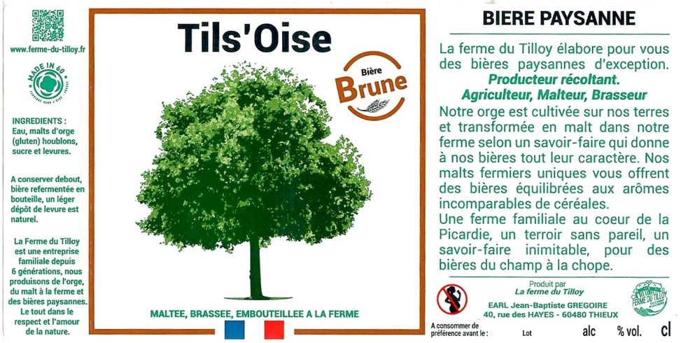 Etiquette BRASSERIE DU TILLOY 08