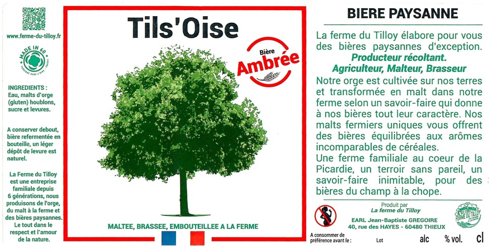 Etiquette BRASSERIE DU TILLOY 09