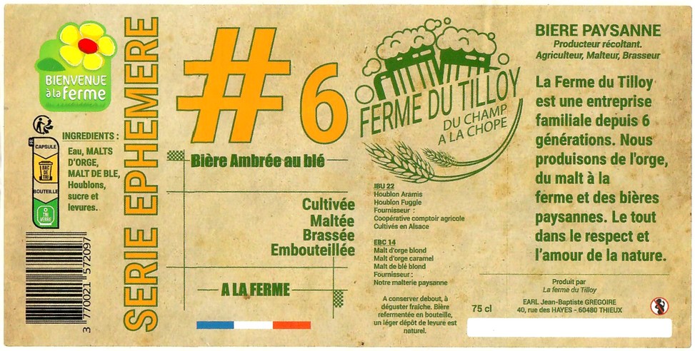Etiquette BRASSERIE DU TILLOY 10