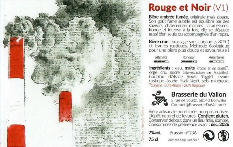 Etiquette BRASSERIE DU VALLON 59